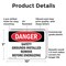 Signmission Safety Grounds Installed Remove Before Energizing Danger Sign, Plastic, 10in W x 7in L, 2PK OS-2PACK-DS-P-710-L-2295 - alternate 7